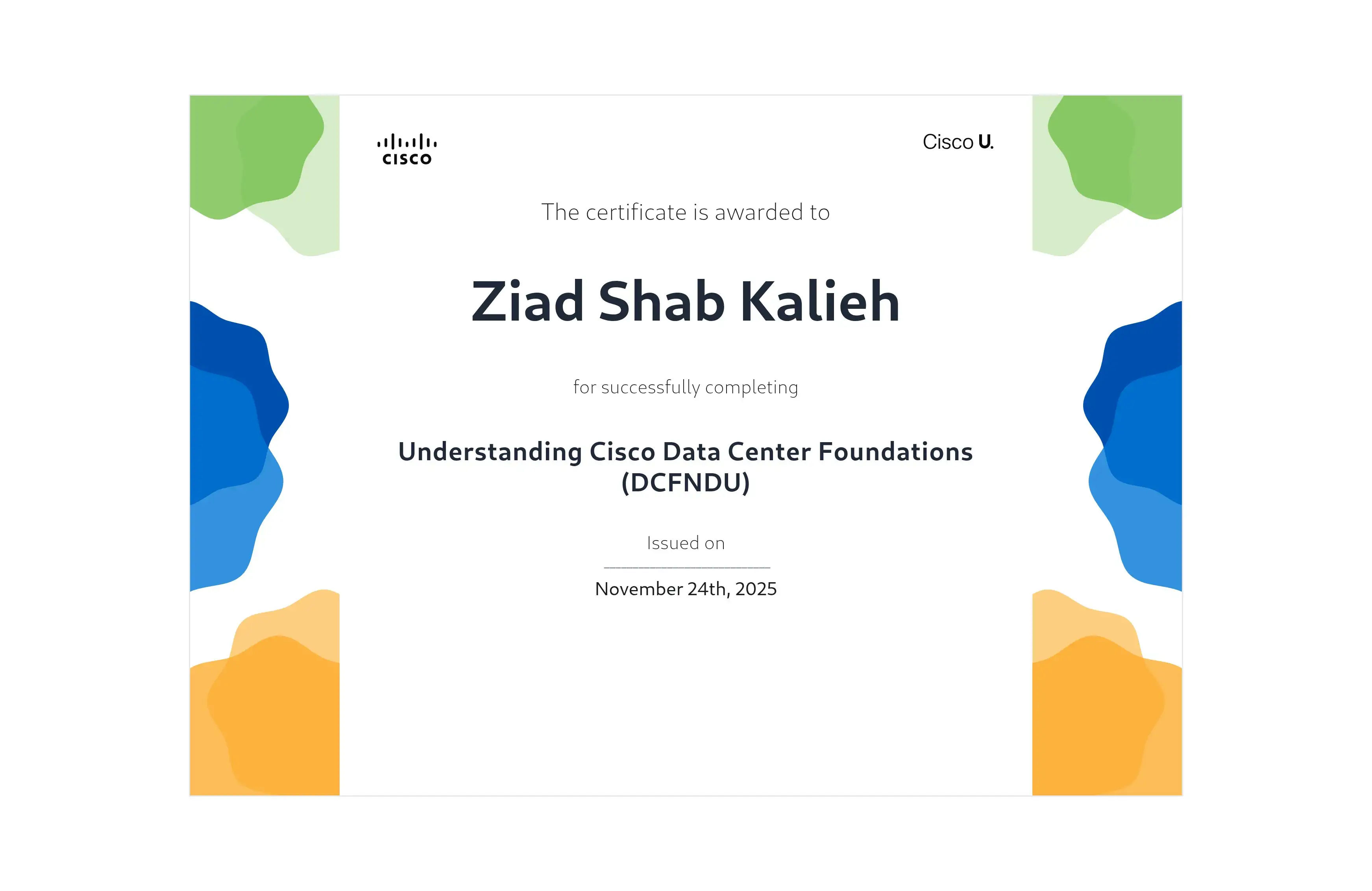 Understanding Cisco Data Center Foundations (DCFNDU) Certificate