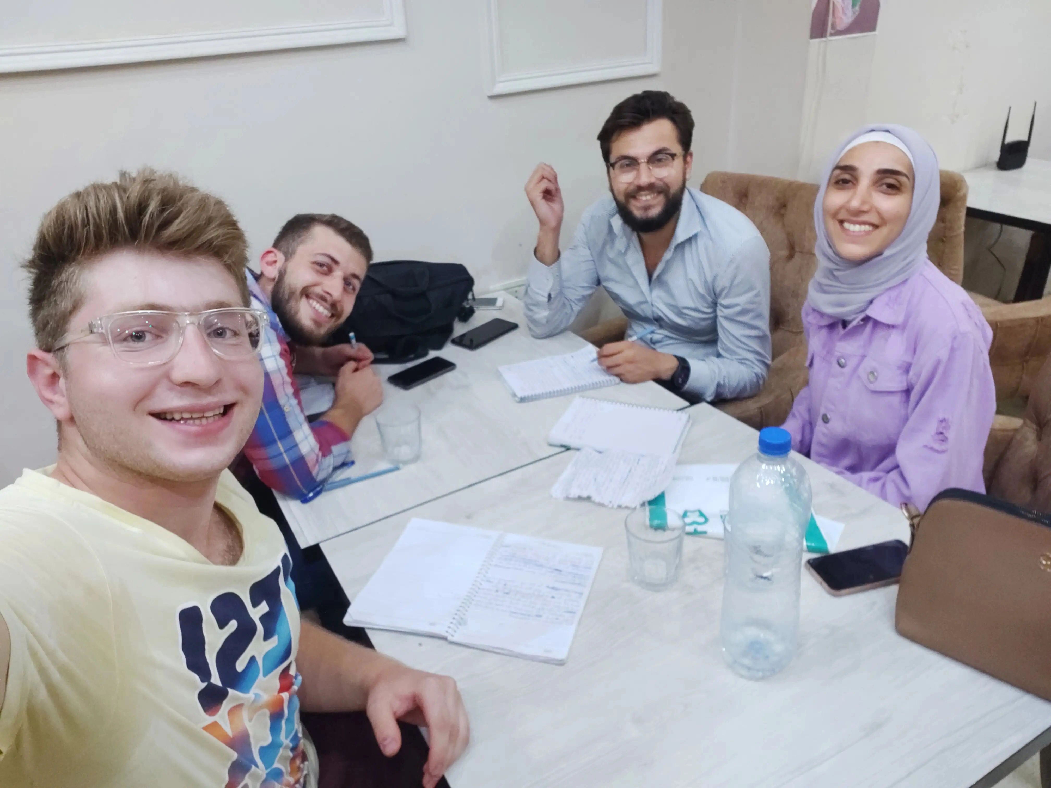 IELTS preparation session with peers