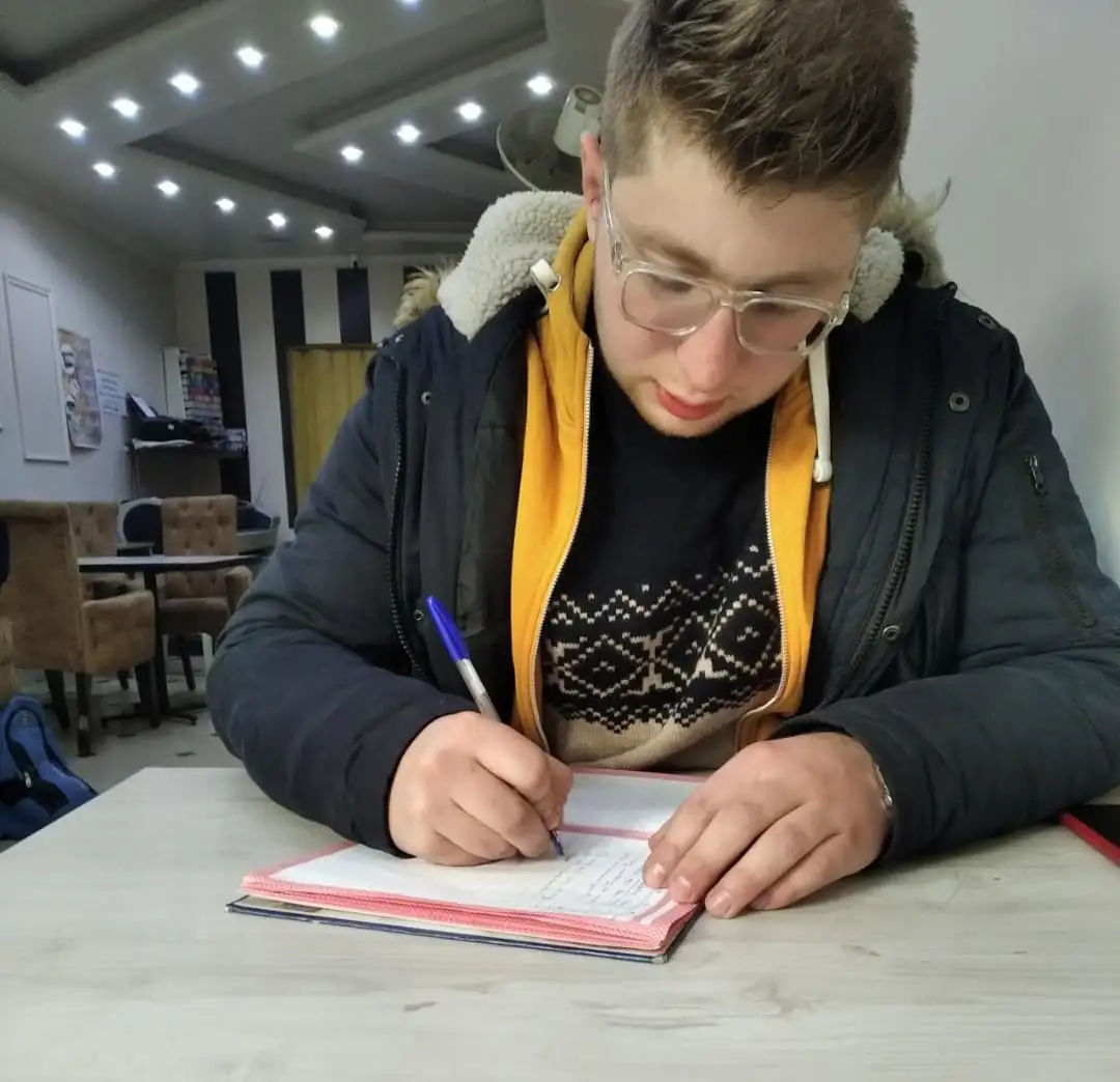 Focused IELTS self-study session during preparation journey