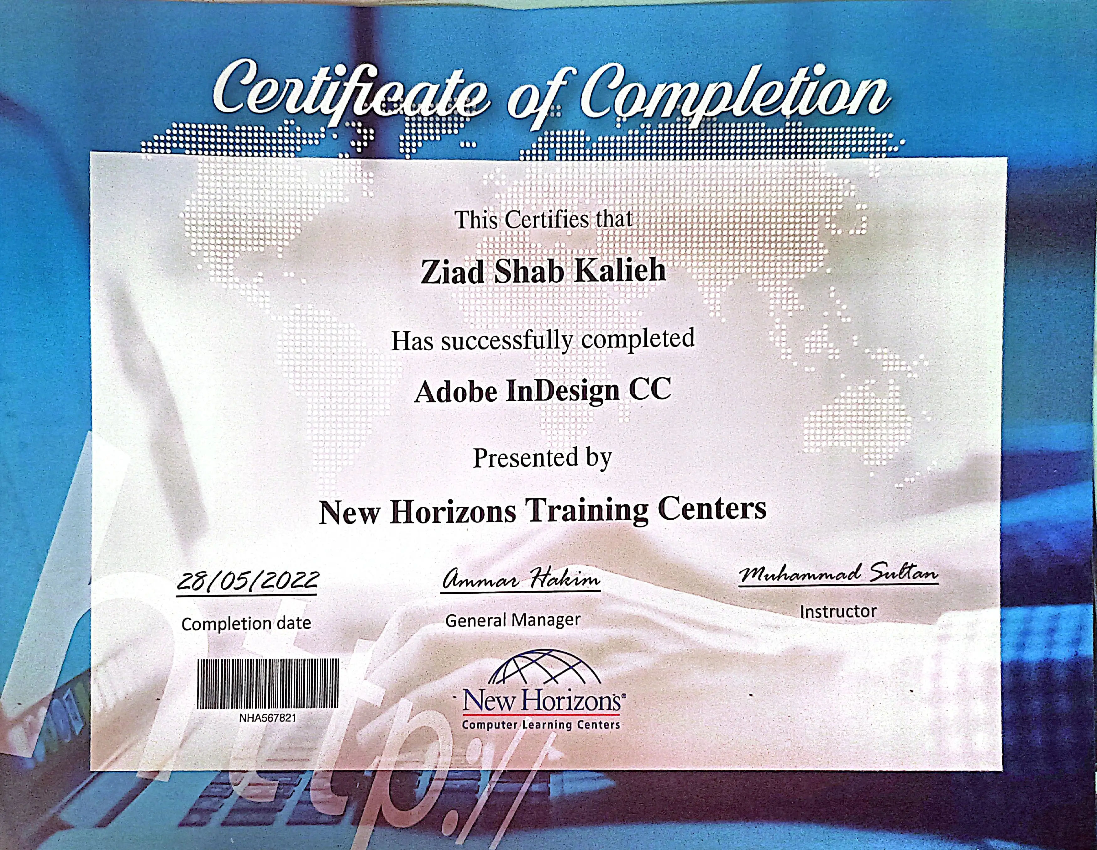 Adobe InDesign CC Certificate