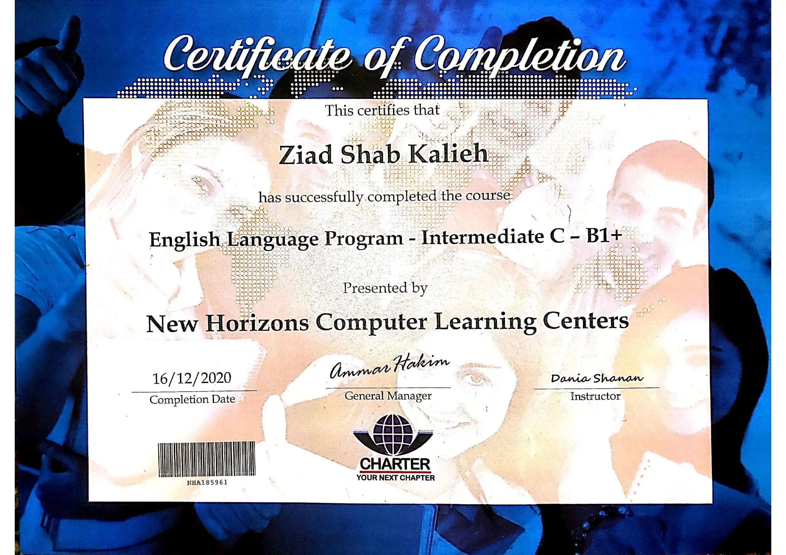 English Language Program - Intermediate C - B1+