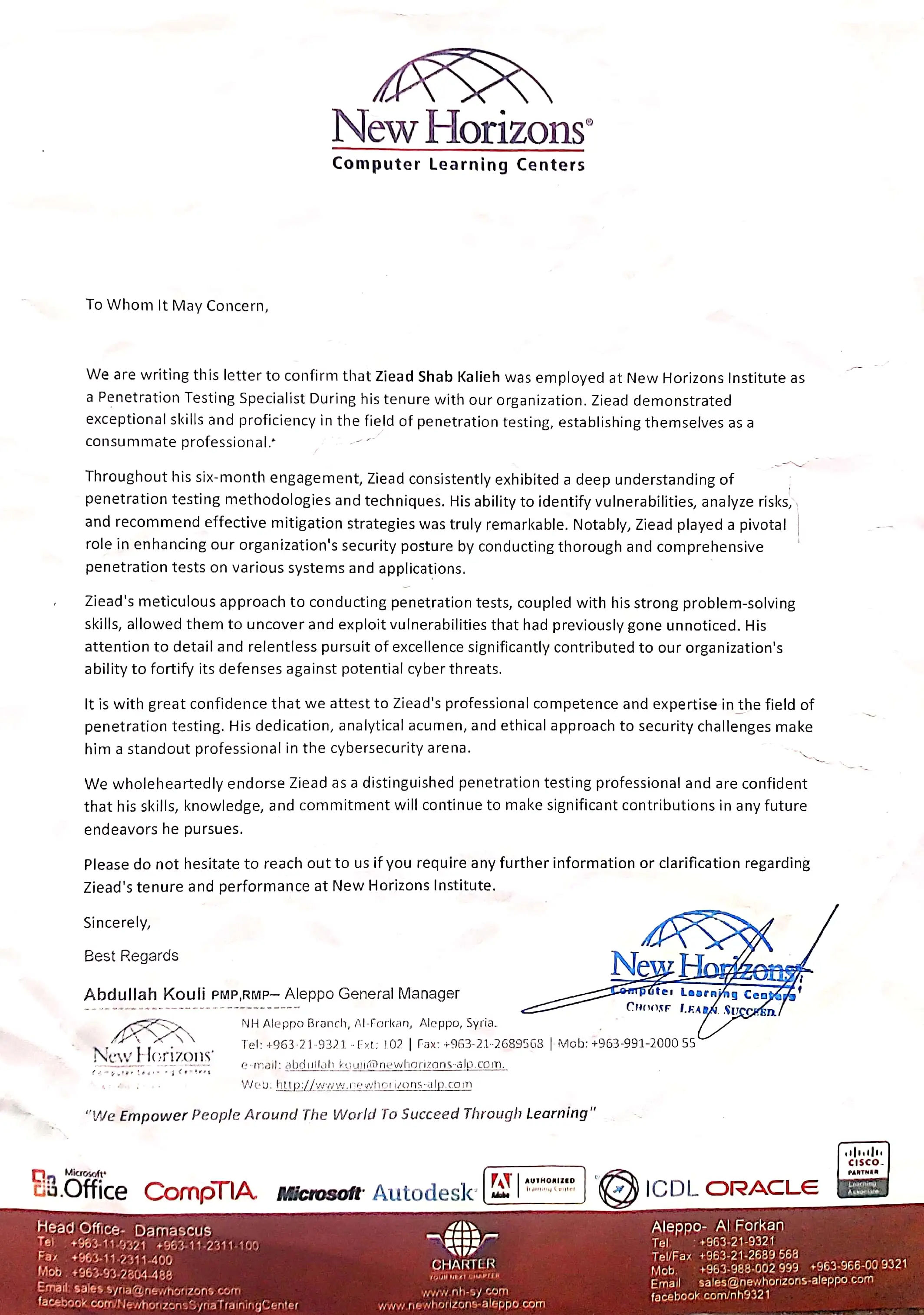 Penetration Tester Certificate