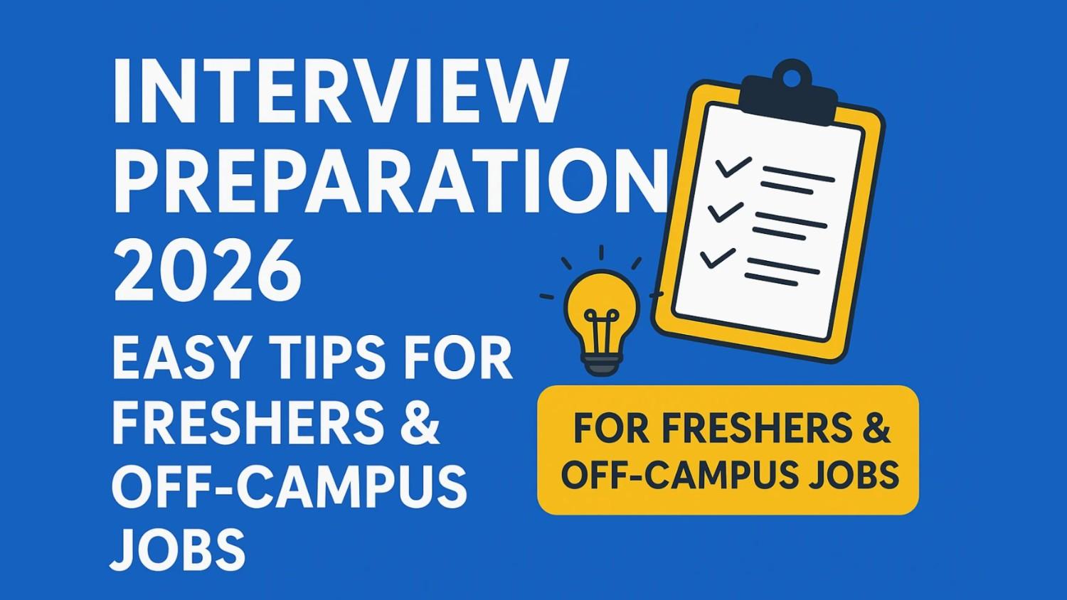 Interview Preparation 2026: Easy Tips for Freshers & Off-Campus Jobs