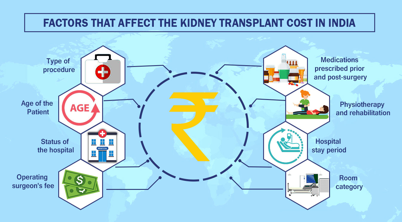 Factors that affect the Kidney transplant cost in India 