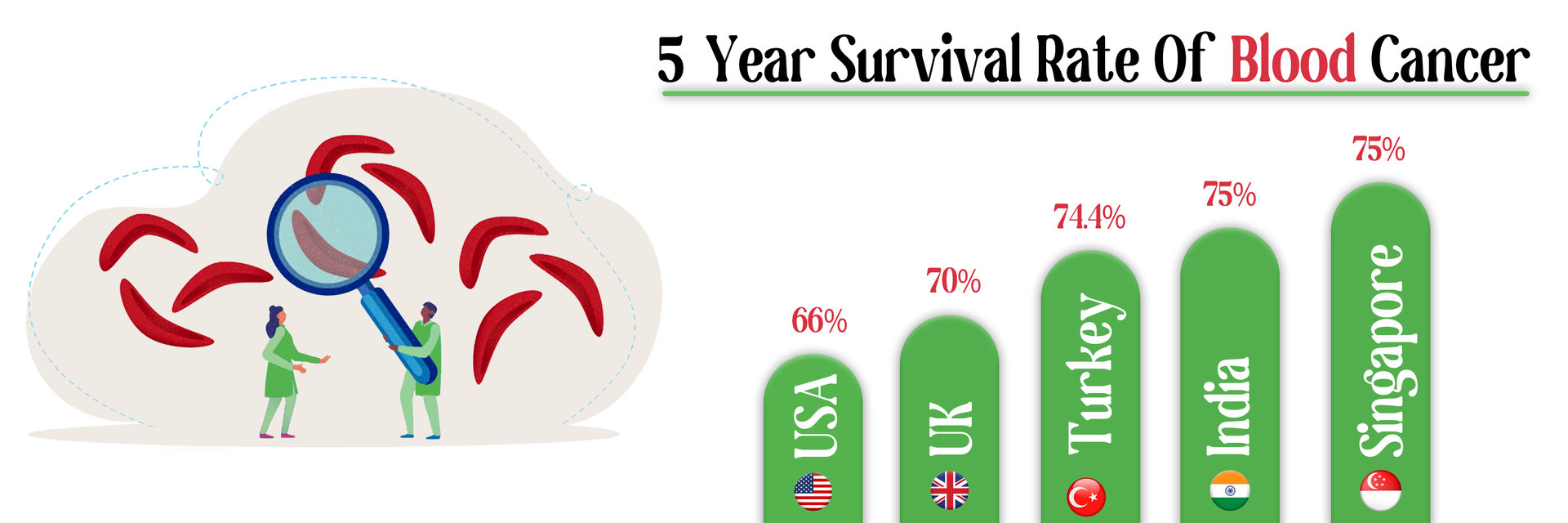 Survival rate of Blood Cancer with Bone marrow transplant