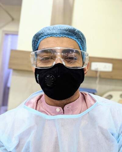 Dr. Ramit Singh Sambyal in his clinic in Vasant Kunj, Delhi