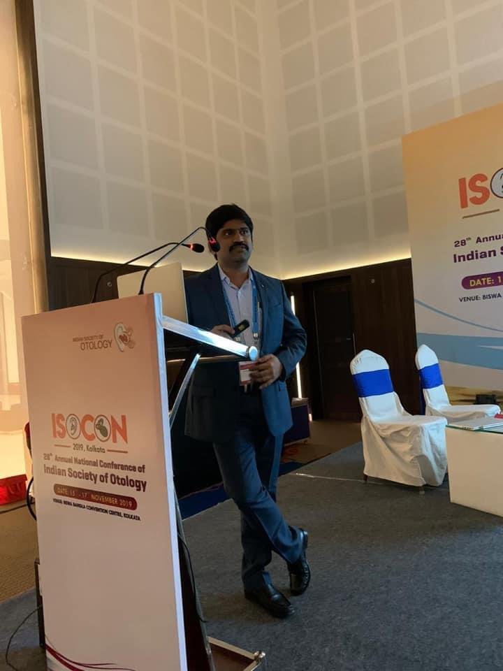 Dr Pradeep Vundavalli speaking at 28th annual national conference of Indian society of otology Dr Pradeep Vundavalli speaking at 28th annual national conference of Indian society of otology