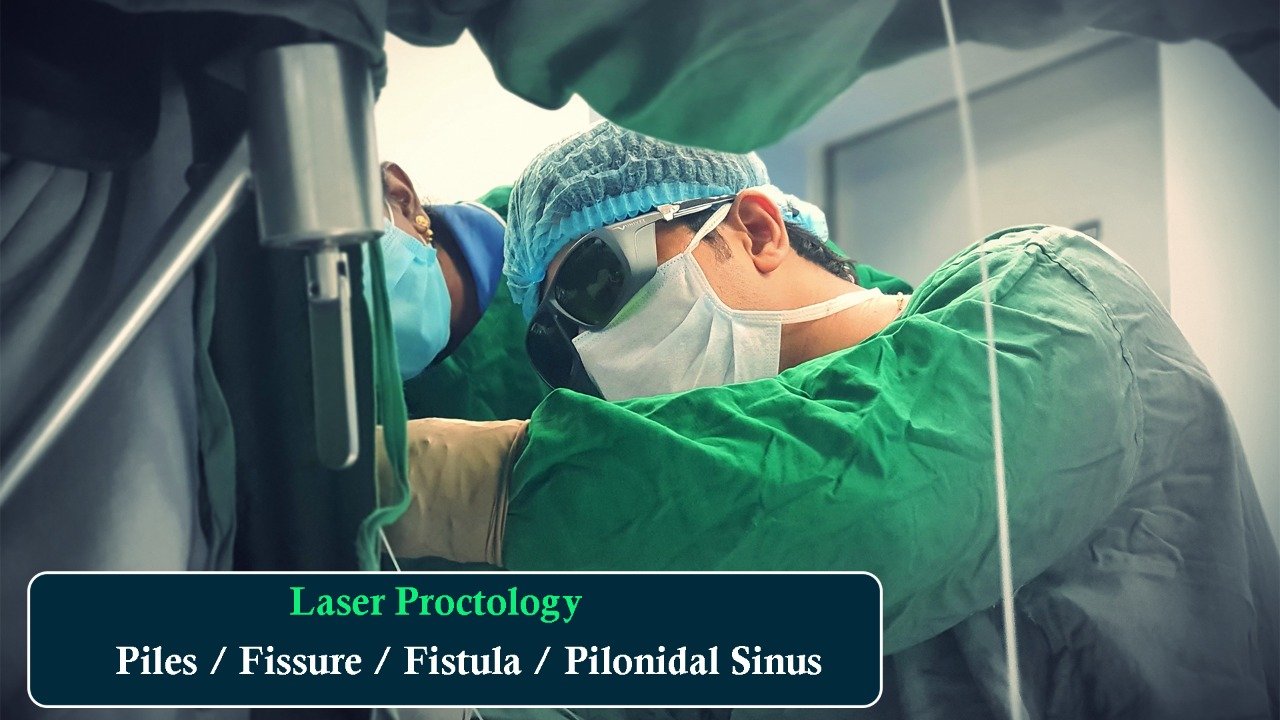 Dr Christopher doing laser surgery Dr Christopher doing laser surgery