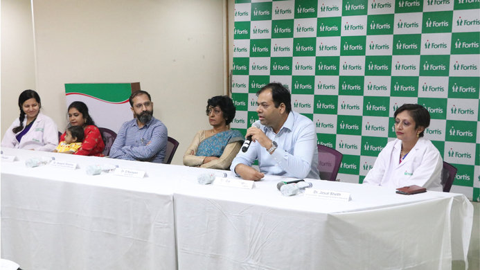 Dr. Gaurav Gupta speaking at a Press Conference about Fortis Hospital Mulund’s 1st & youngest pediatric liver transplant recipient. Dr. Gaurav Gupta speaking at a Press Conference about Fortis Hospital Mulund’s 1st & youngest pediatric liver transplant recipient.
