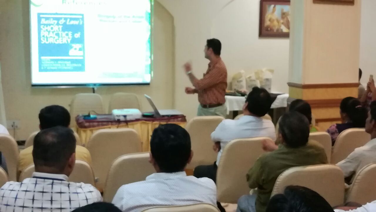 Dr. Dipesh presenting a CME on Practical Proctology