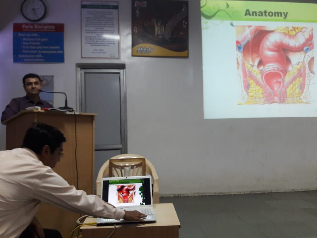 Dr. Dipesh giving orientation about anorectal conditions