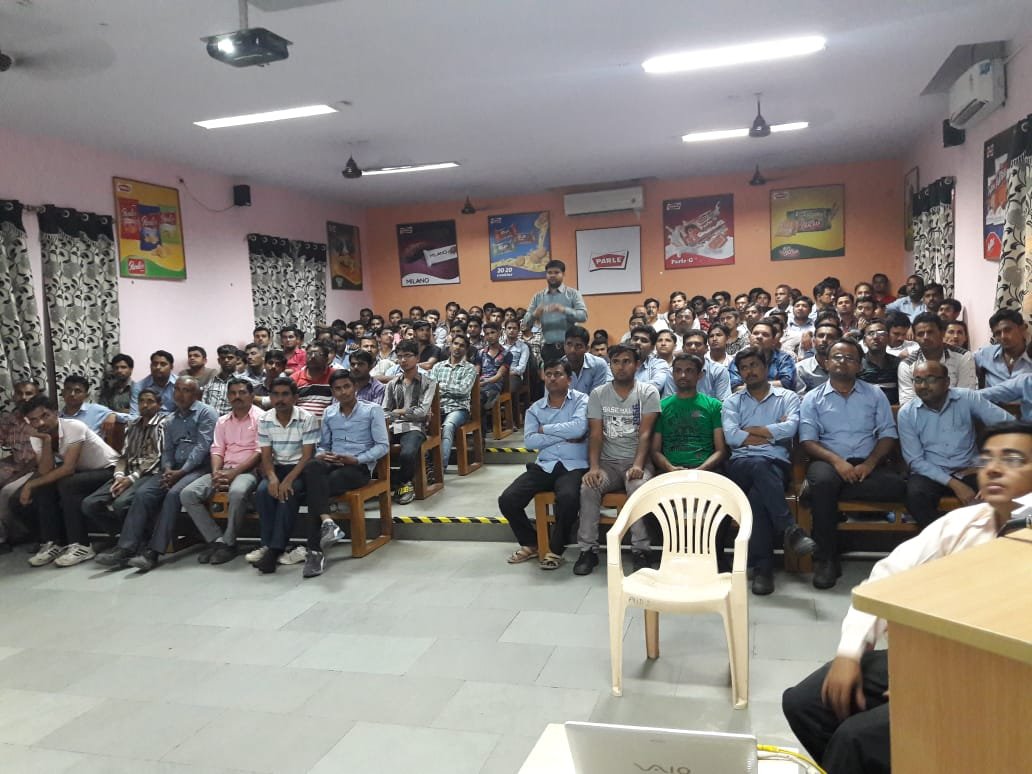 Employees of Parle India Pvt Ltd attending Dr. Dipesh orientation program