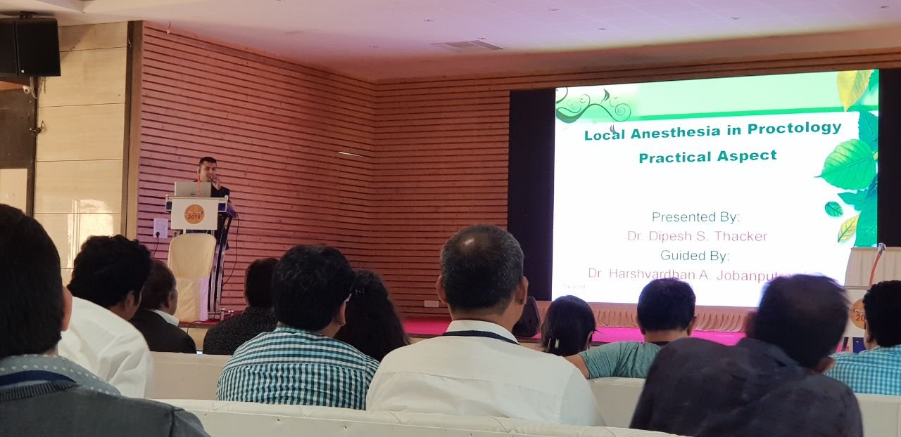 Dr. Dipesh explaining about Local Anesthesia in proctology practical aspects