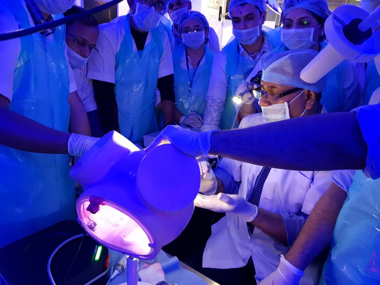 Dr. Dipesh listening to the Minimal Access Surgery Training Dr. Dipesh listening to the Minimal Access Surgery Training
