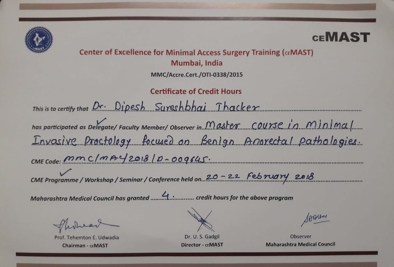 Dr. Dipesh received the certificate of Credit Hours Dr. Dipesh received the certificate of Credit Hours