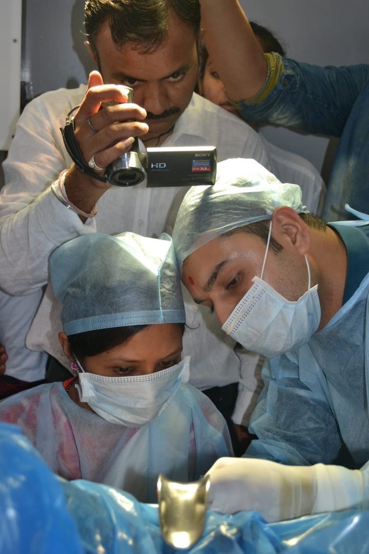 Dr. Dipesh performing surgery at Ano Rectal Operative Mega Camp