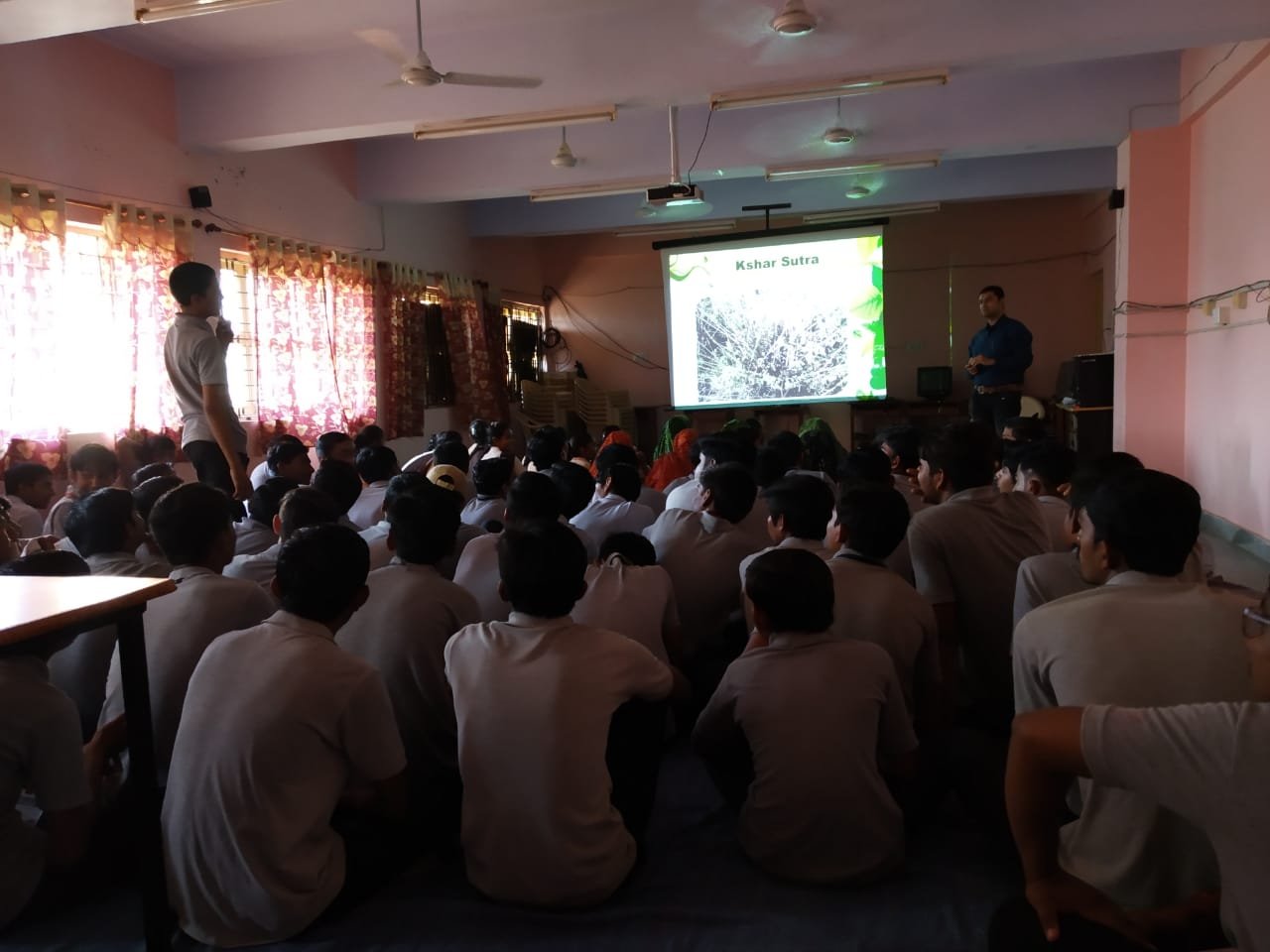 Dr. Dipesh explaining anorectal conditions to students Dr. Dipesh explaining anorectal conditions to students