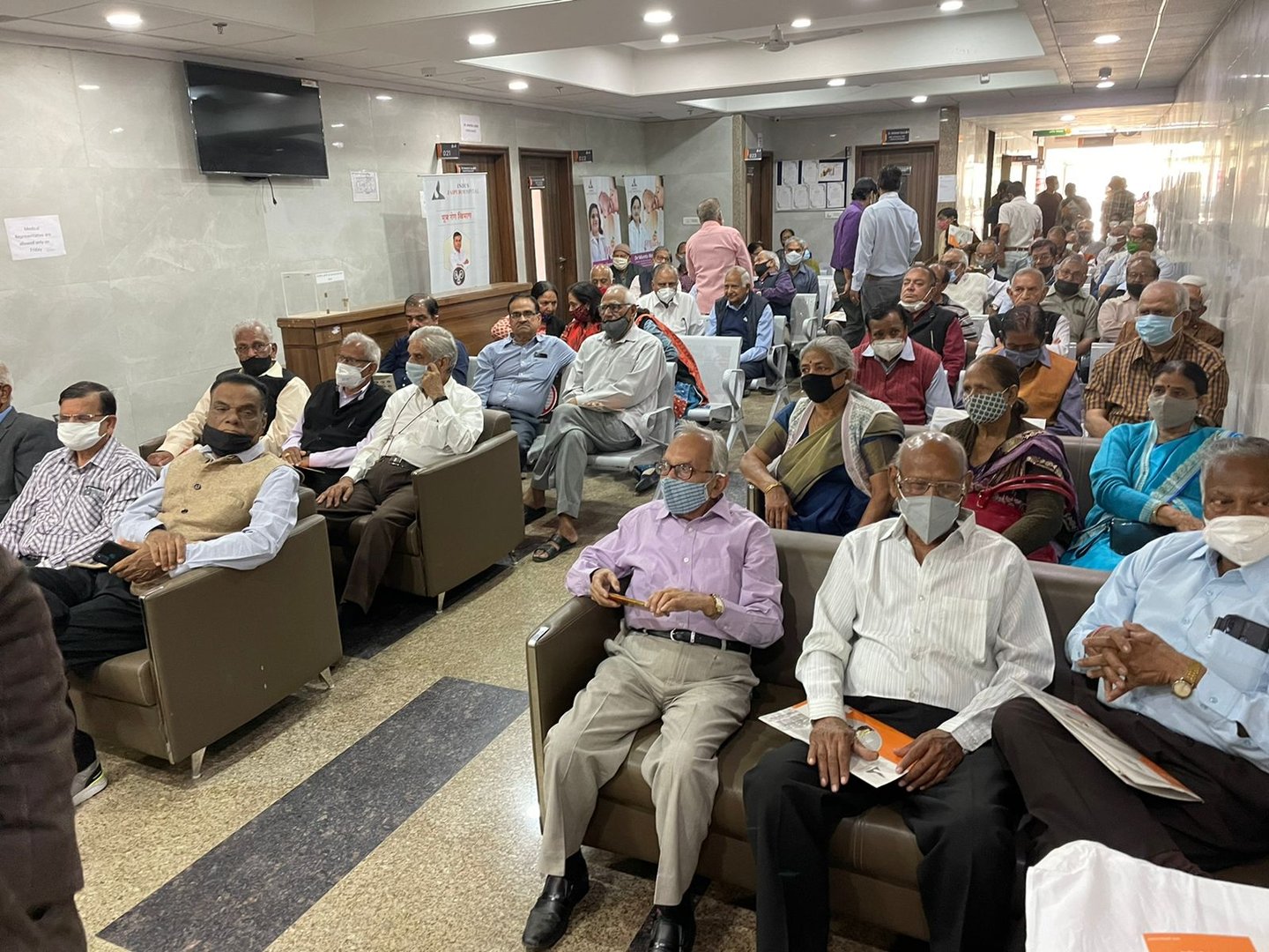 Doctor consulting patients at Indus hospital Doctor consulting patients at Indus hospital