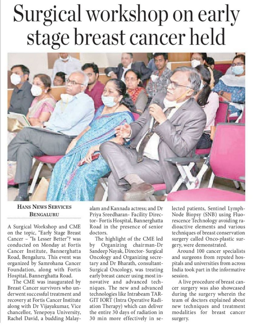 Surgical workshop on early stage breast cancer held Surgical workshop on early stage breast cancer held