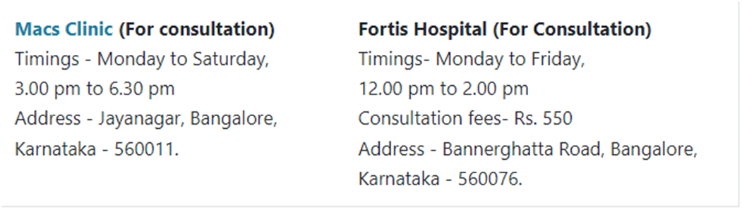 Consultation Chart 