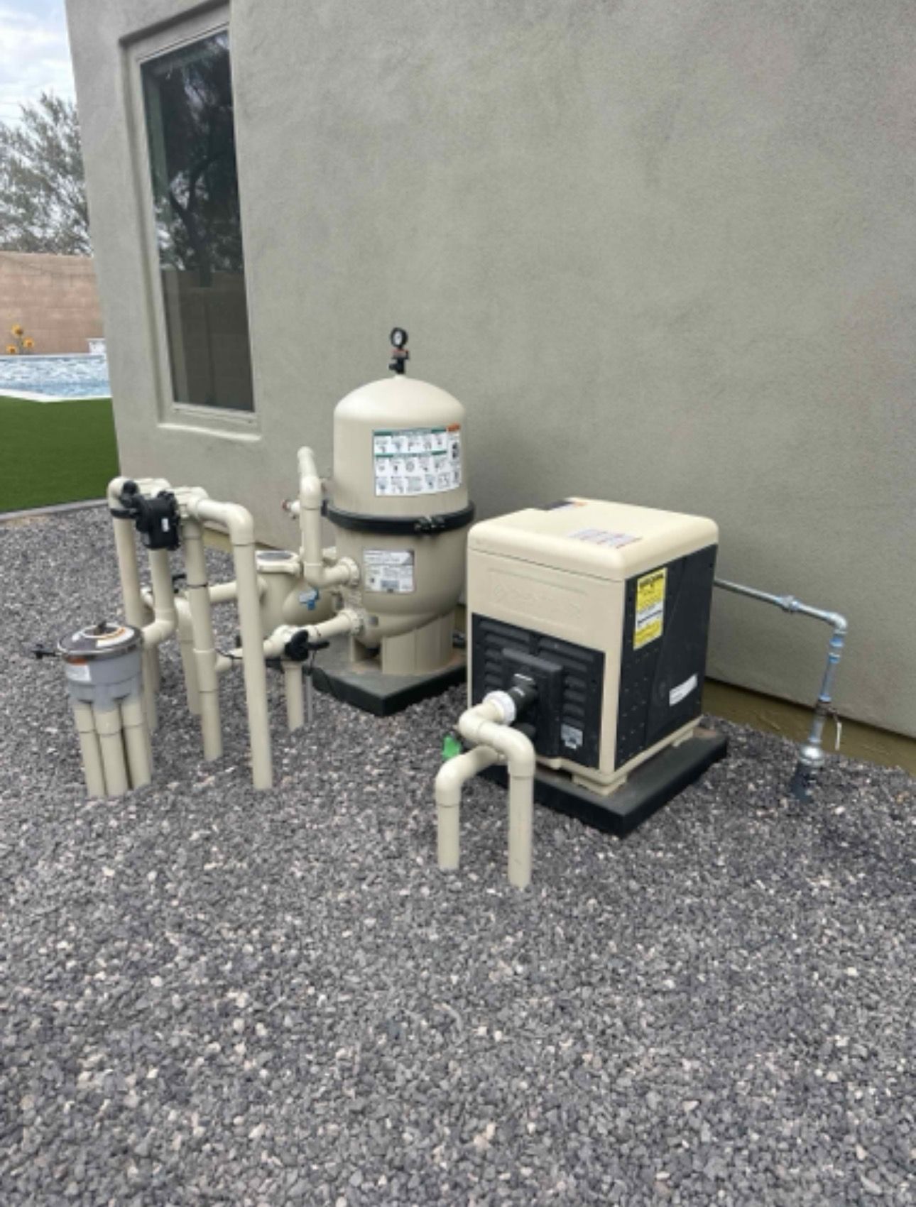 New Pool Equipment Setup with Pump and Heater Installation | Setters ...