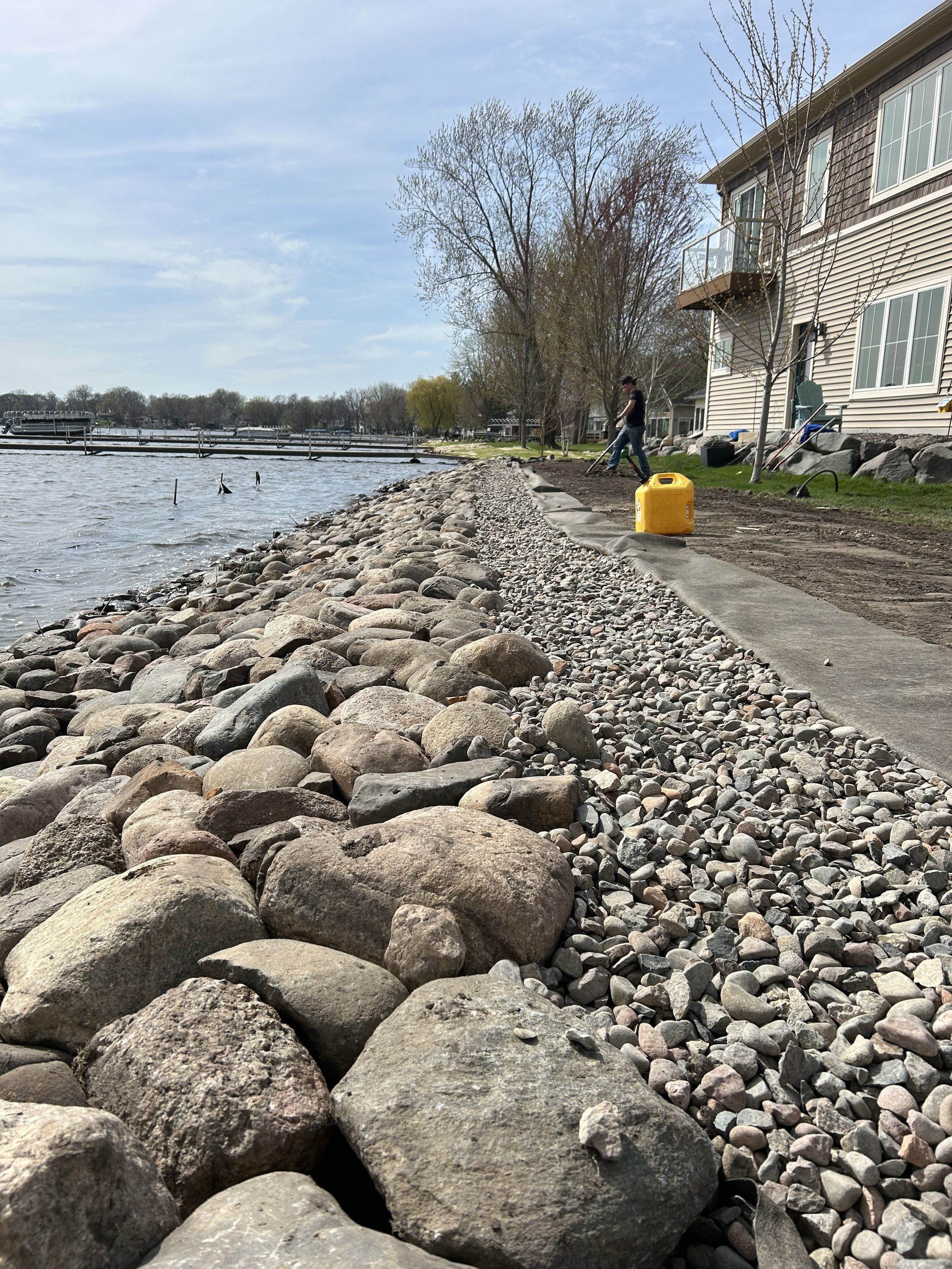 Land Riprap RipRap Services for Shoreline Protection | Canvasback Outdoor Services