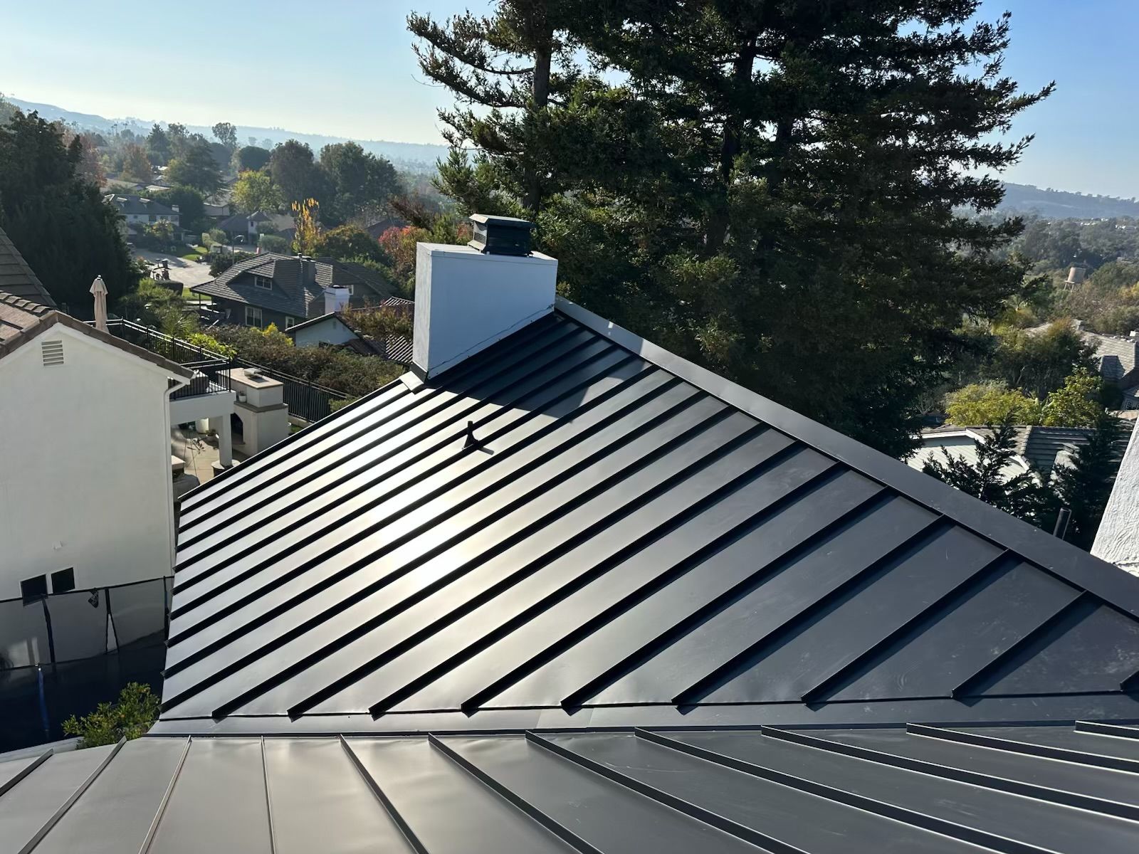 Matte Black Metal Roof Makeover in San Juan Capistrano | KJC Roofing Inc.