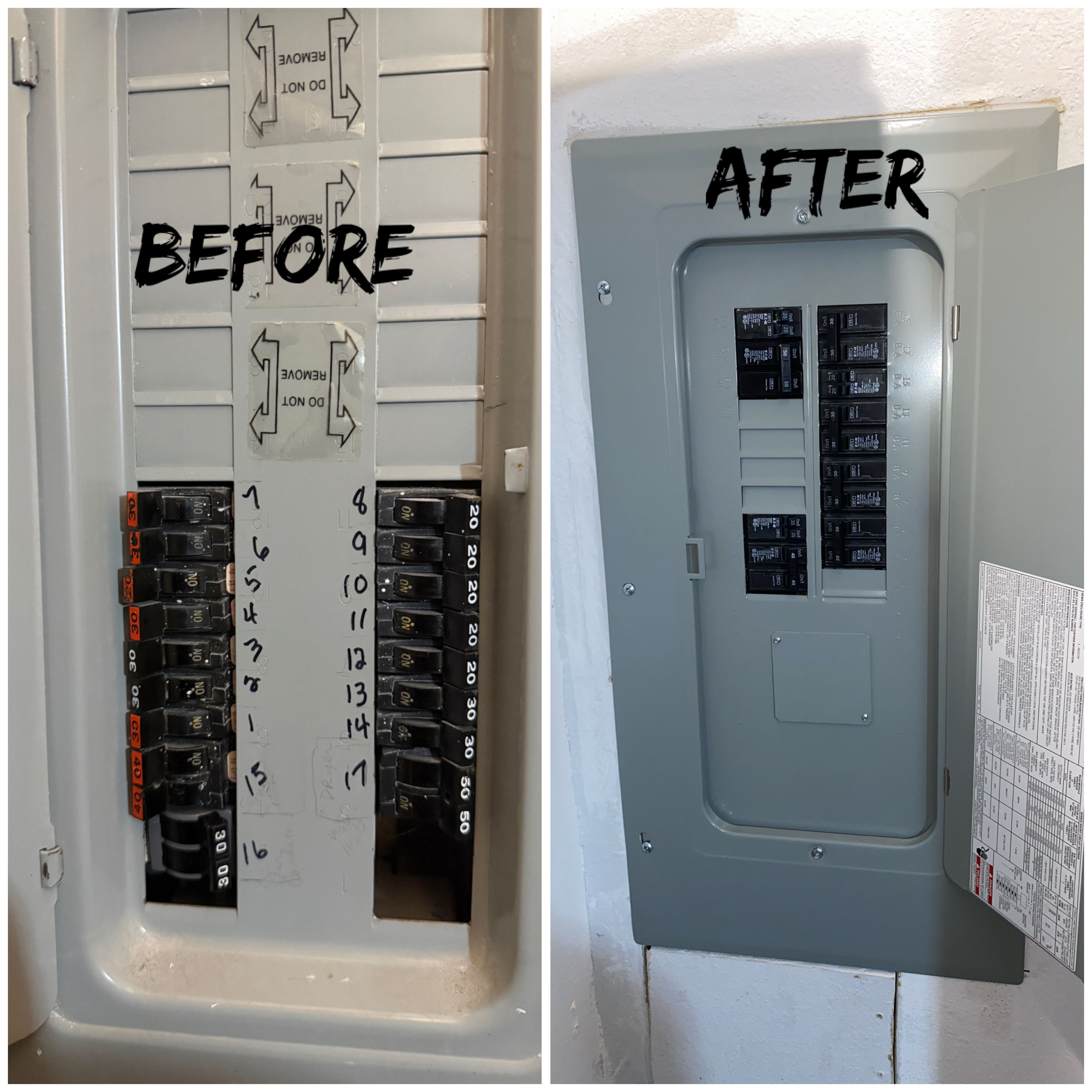 Dangerous FPE Panel Replaced with a Safer 200 Amp Setup in Porter | Al ...