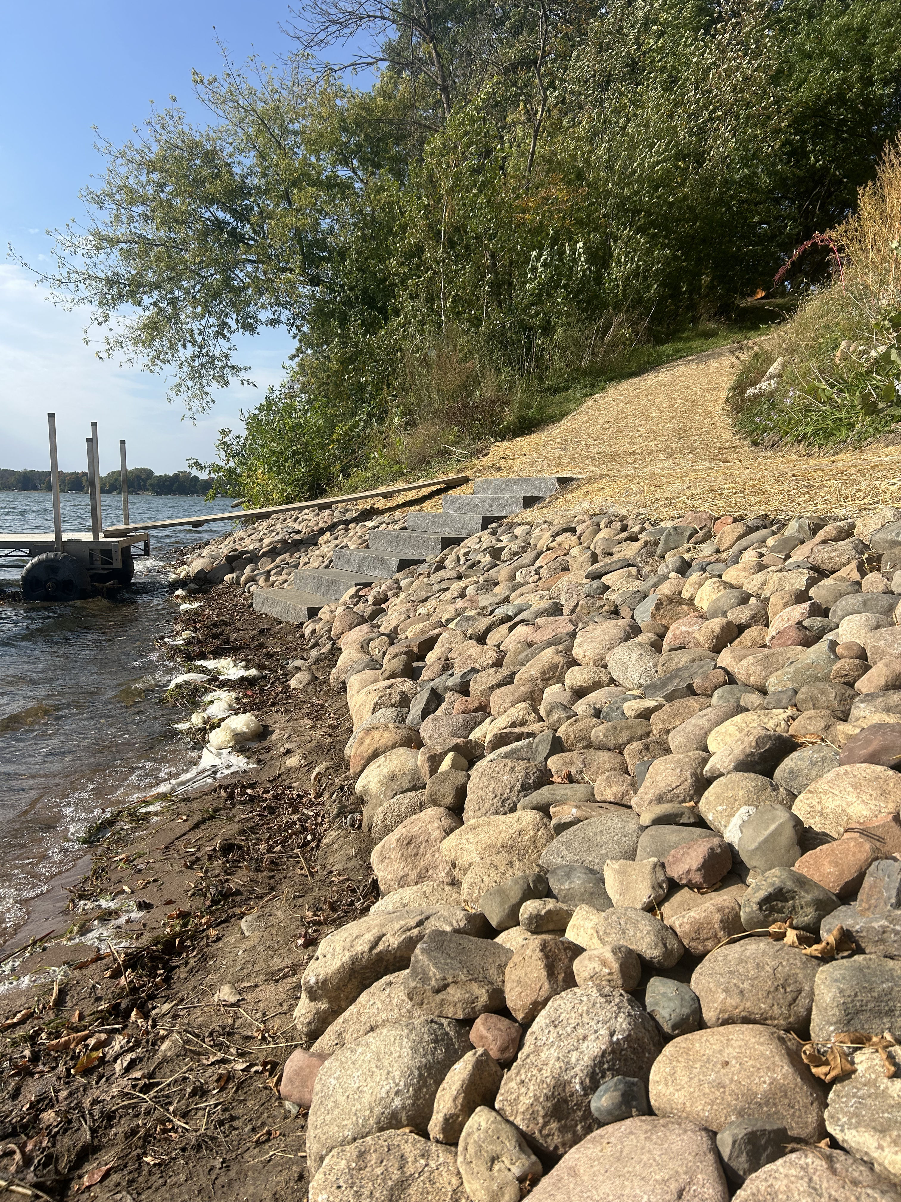 Riprap Shoreline with Flagstone Patio in Chisago City | Canvasback ...