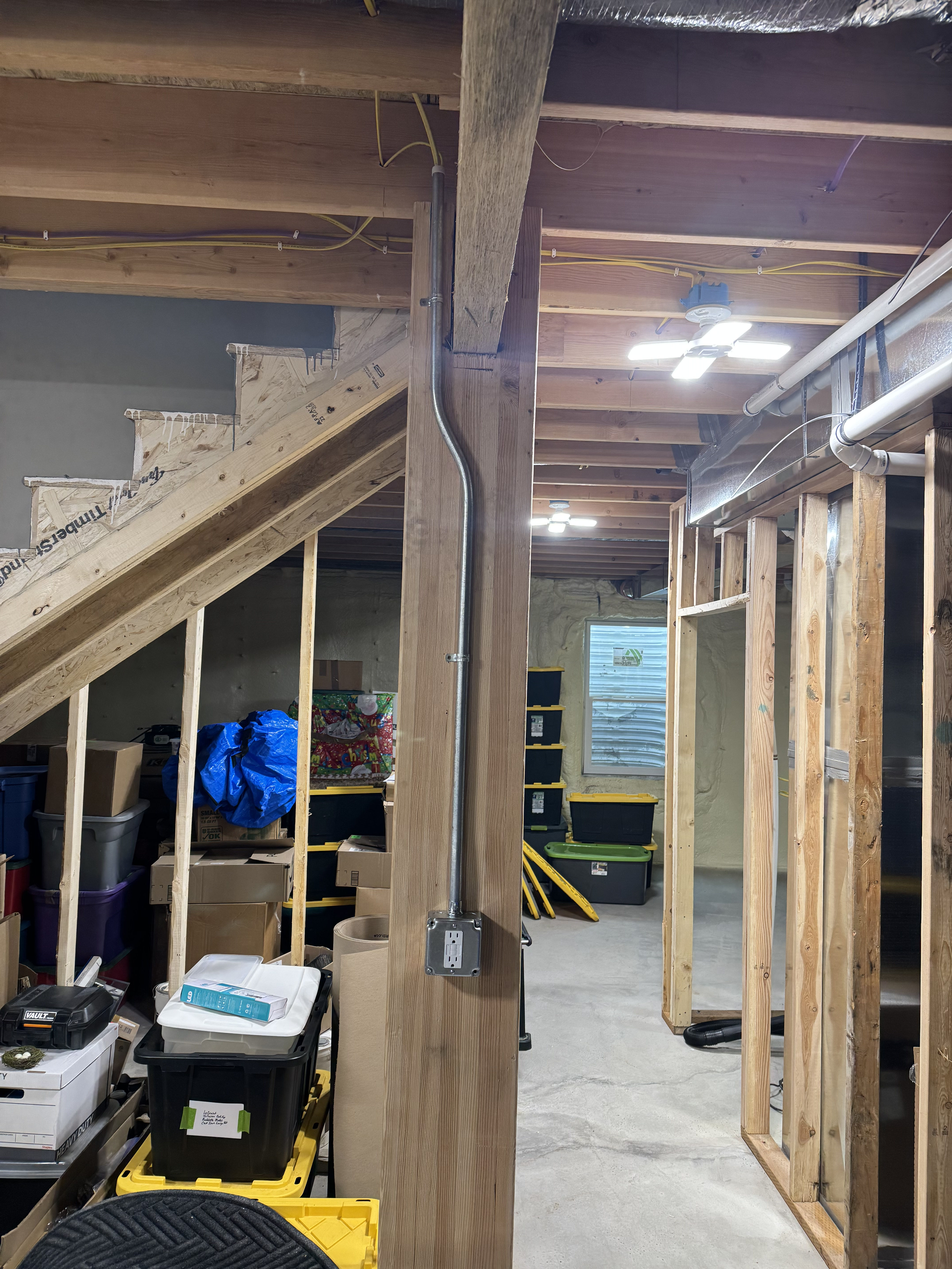 Basement Upgrade with New Outlets in Cameron | BK Electric