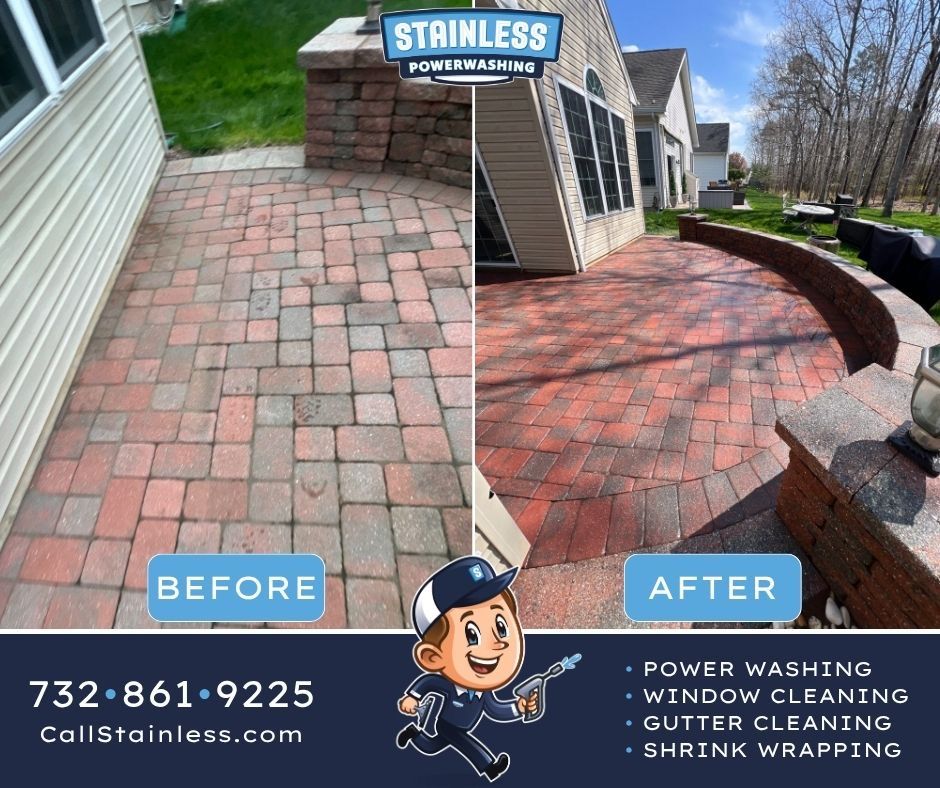 Brick Patio Power Washing in Marlboro NJ | Stainless Power Washing
