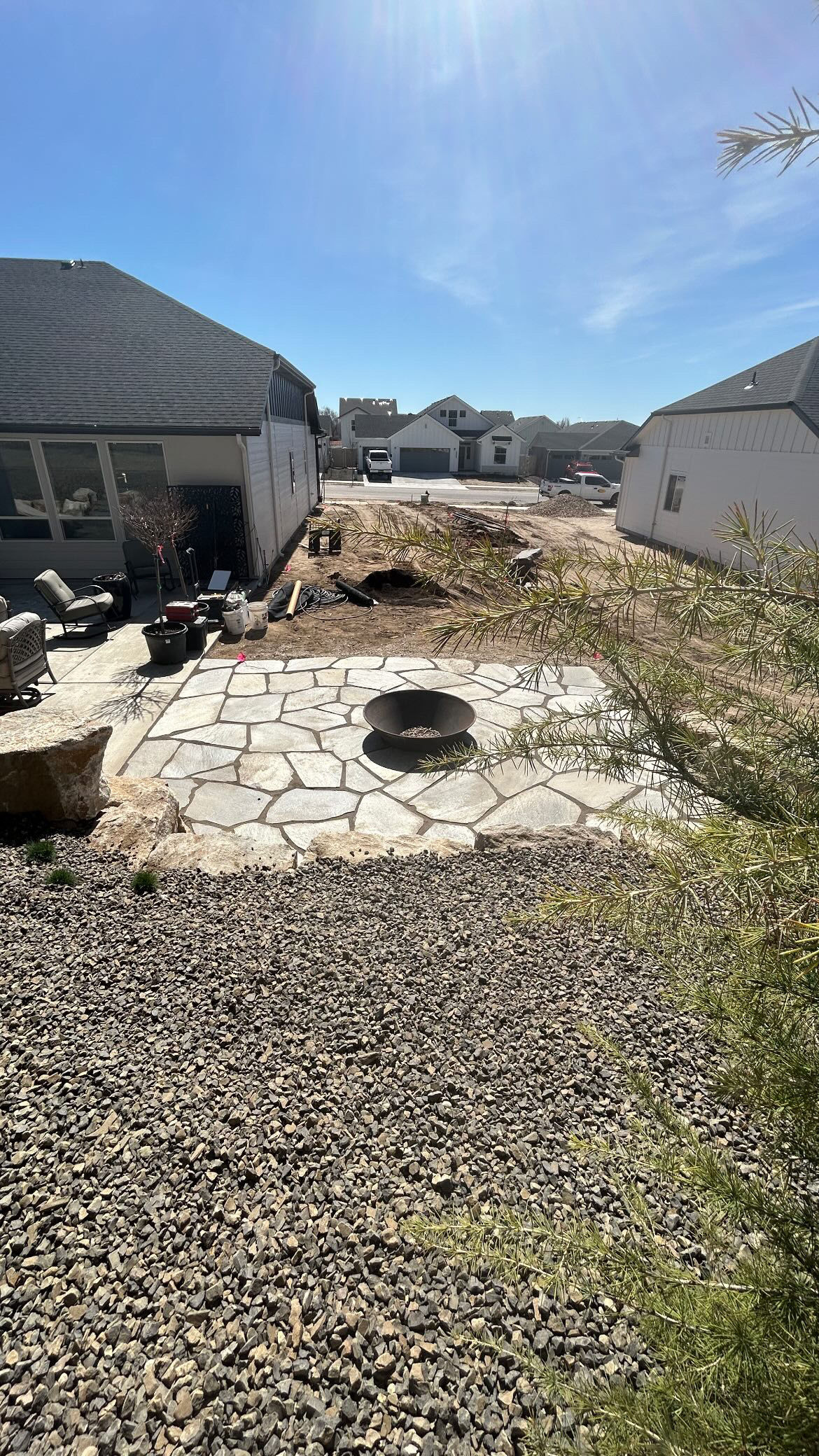 Stunning Paver and Flagstone Patios Completed | Well Grounded Landscaping