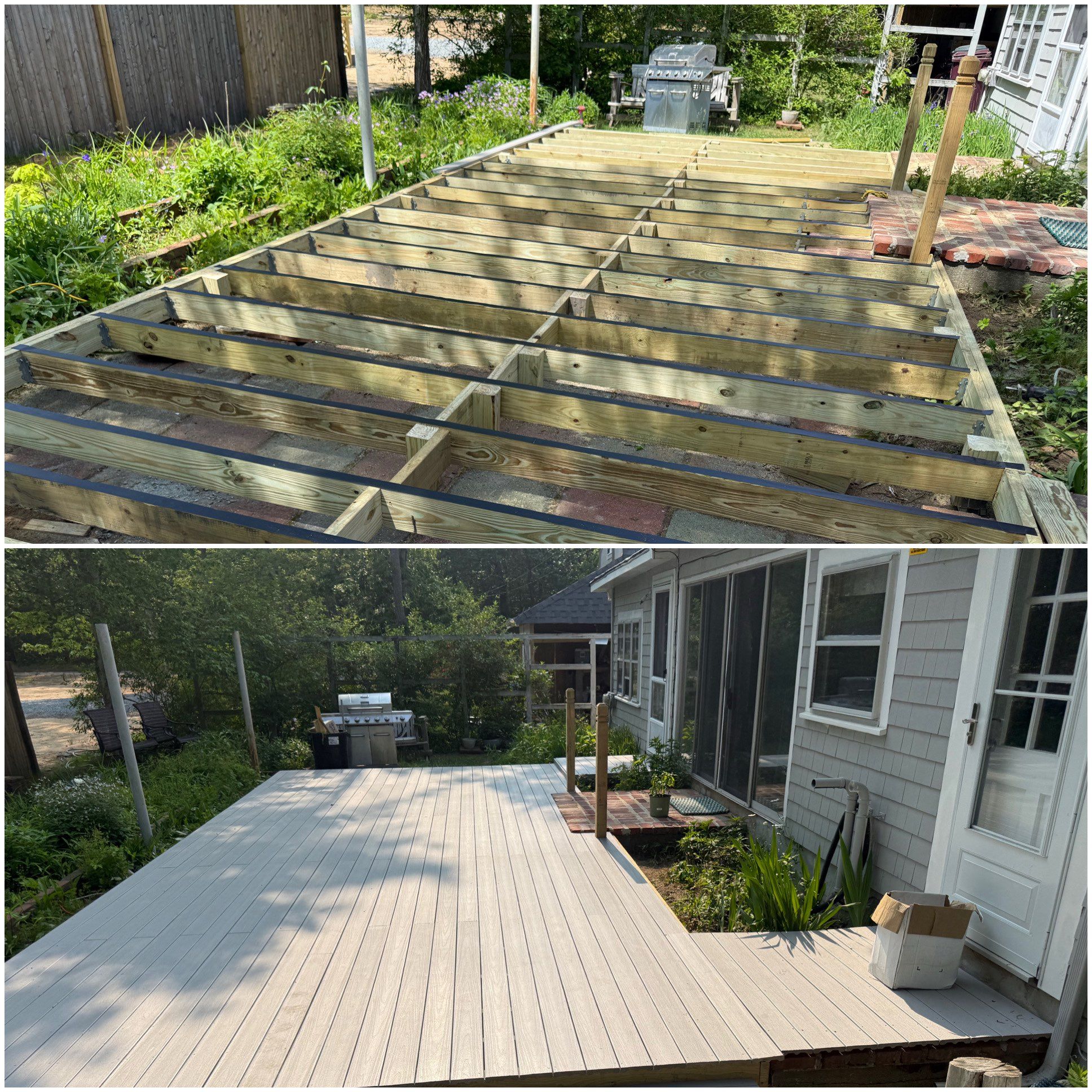 Deck Building Transformation in Backyard | Arawak Painting & Handyman ...