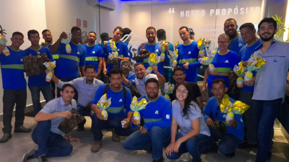 Confraternização sazonal em uma das unidades da Ativa Locação.