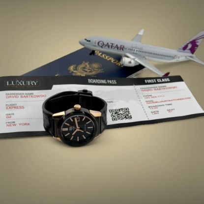 Picture of Tag Heuer Carrera 36mm Black PVD Coated Case with Rose Gold Accents 