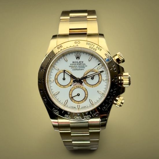 Picture of 18k Gold Rolex Daytona with White Dial 126508
