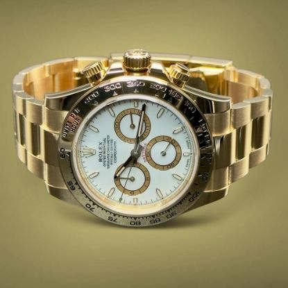 Picture of 18k Gold Rolex Daytona with White Dial 126508