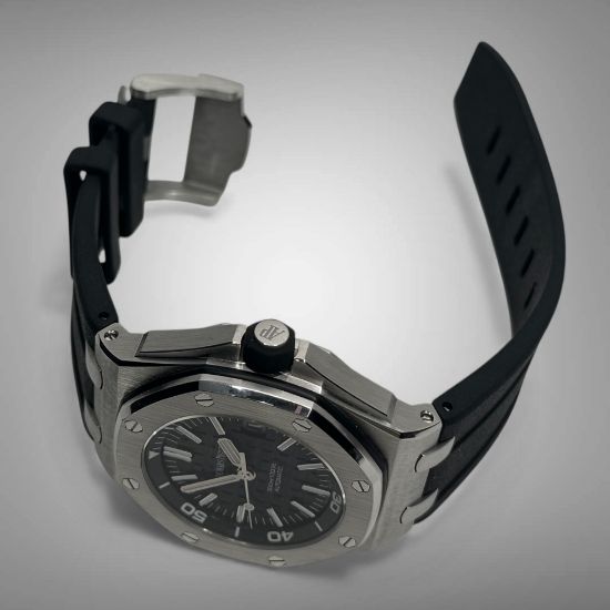 Royal Oak Offshore Compatible Bracelet Cuir Pour Audemars Piguet Royal Oak Offshore - Boucle Pliante Qualité Bracelet Cuir Boucle Pliante