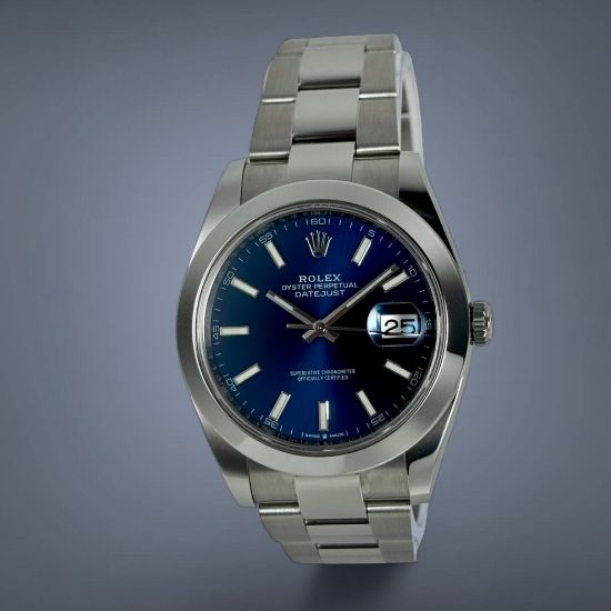 Picture of Rolex Datejust 126300 Blue Dial Smooth Bezel