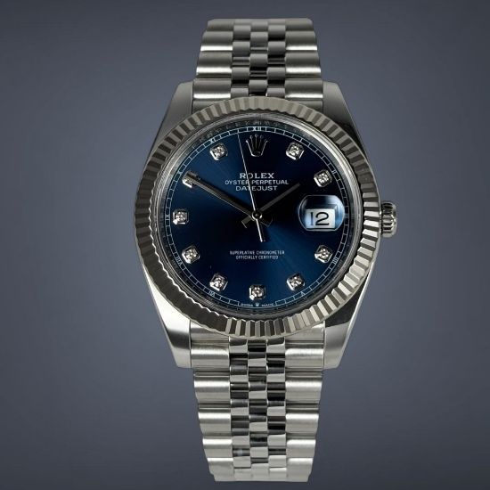 Picture of Rolex Datejust 41 Blue Diamond Dial 
