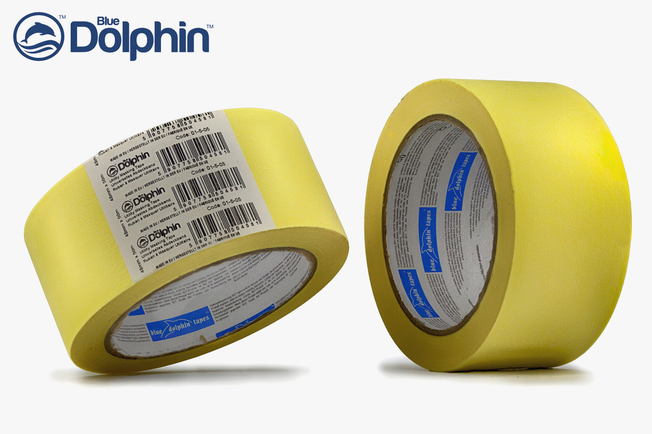 Малярная лента Blue Dolphin 48мм х 50м, скотч общего назначения для покраски и фиксации