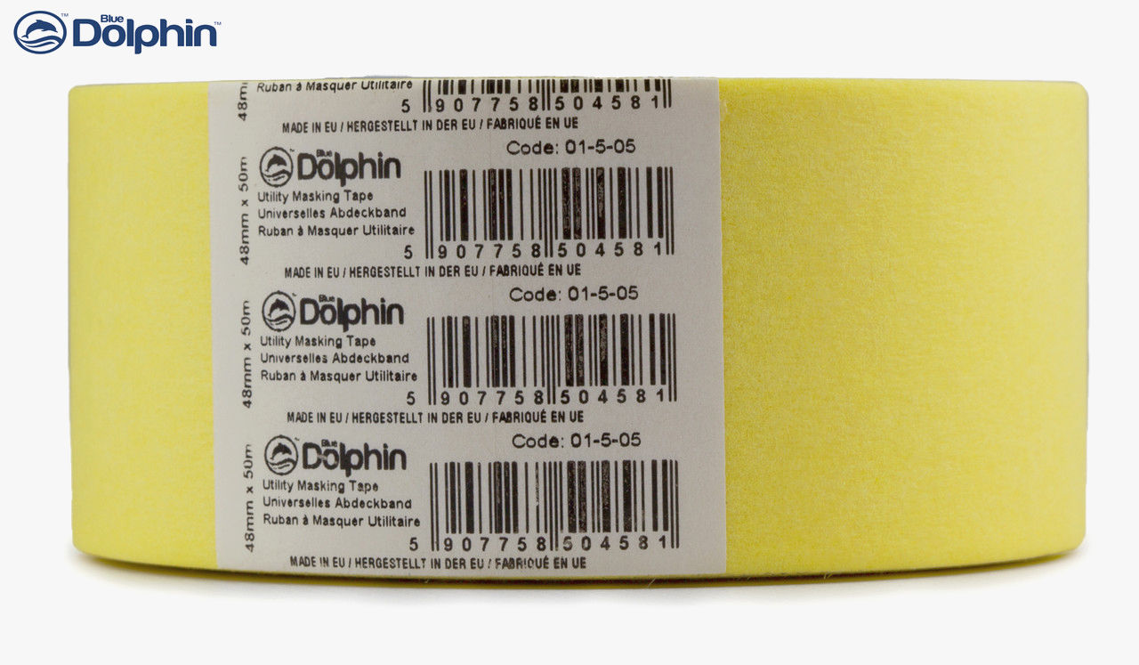 Малярная лента Blue Dolphin 48мм х 50м, скотч общего назначения для покраски и фиксации