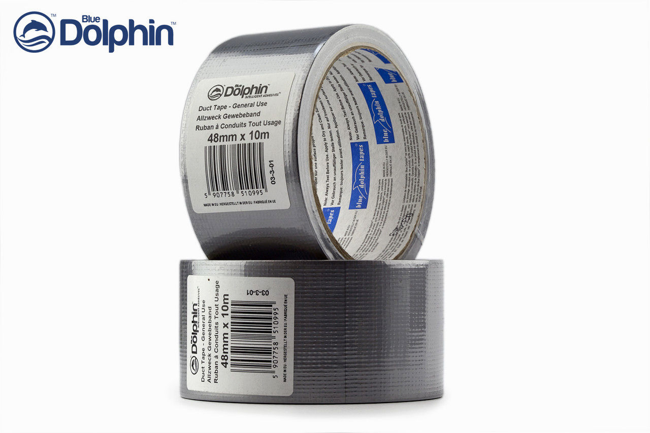 Скотч армированный Blue Dolphin MULTI PURPOSE FM-190 48 мм х 10 м серый для ремонта и герметизации