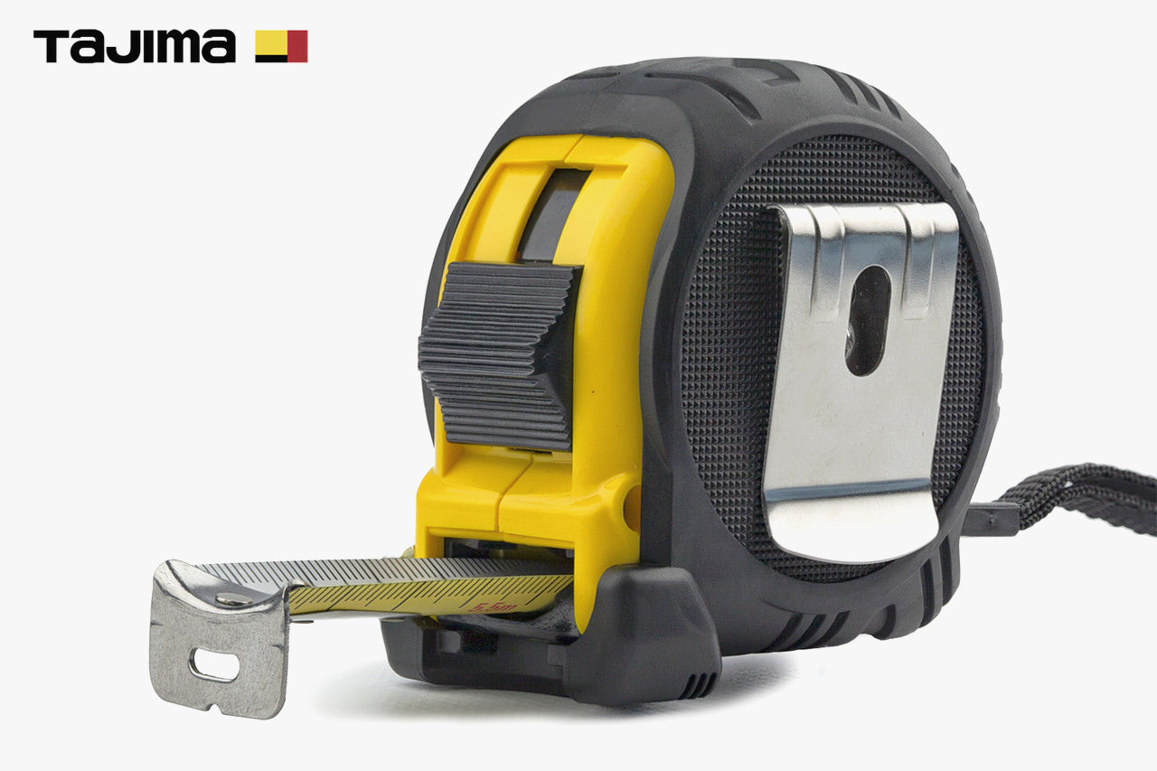 Рулетка TAJIMA G LOCK GL25-55 5,5м х 25мм ударостійка для будівництва і монтажу