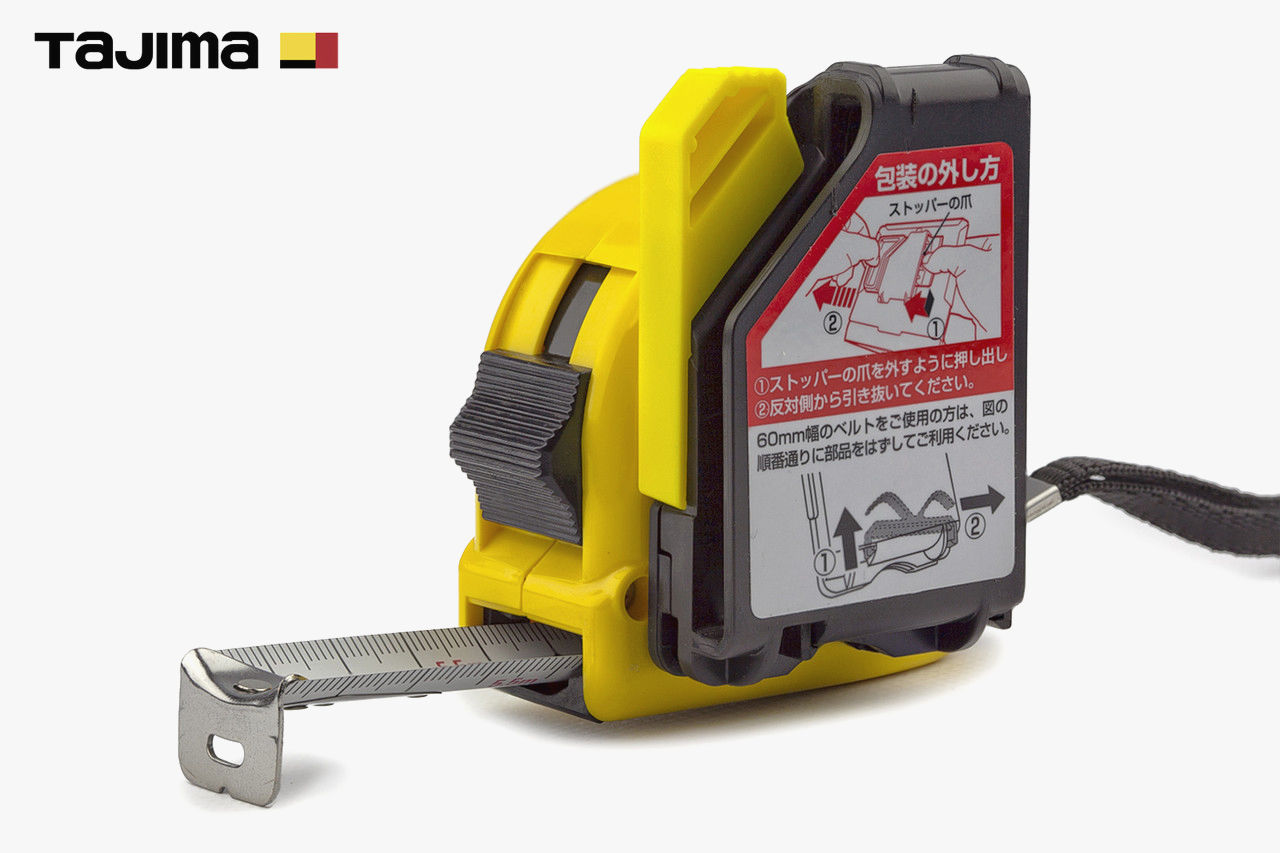 Рулетка TAJIMA HI LOCK 5,5 м х 25 мм з держателем на ремінь, професійна будівельна