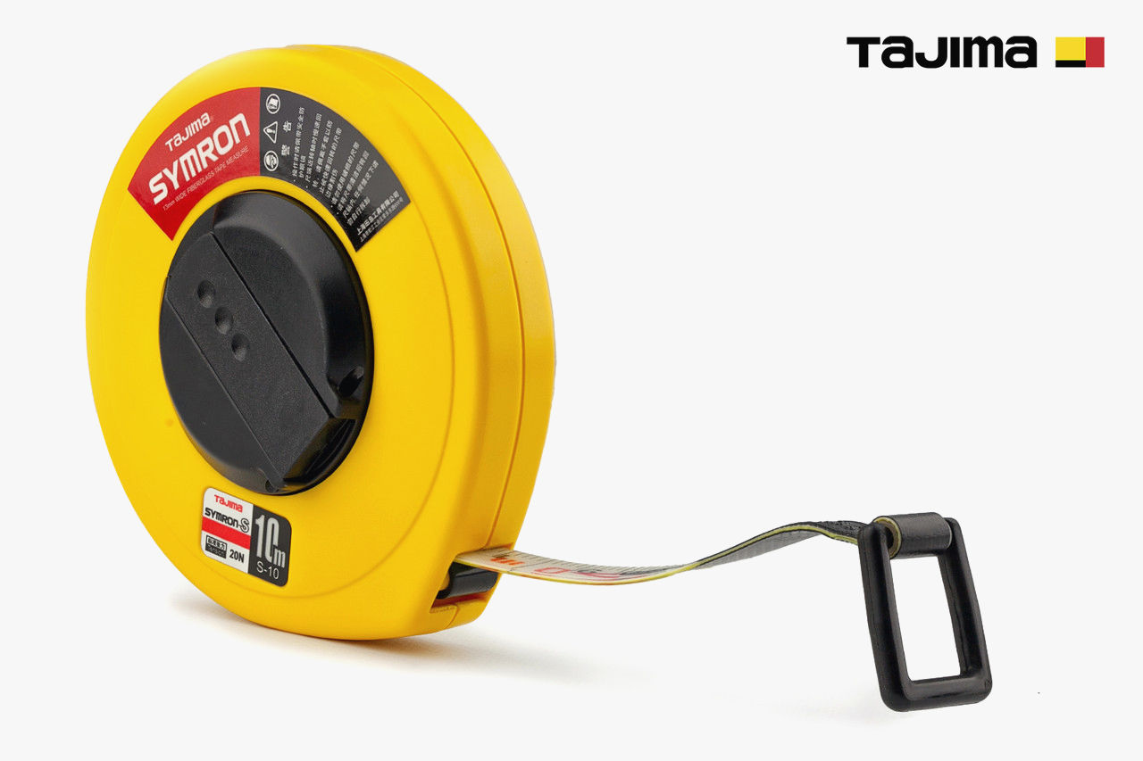 Рулетка TAJIMA SYMRON 10м х 13мм, скловолокно, професійна, японська, JIS клас 1