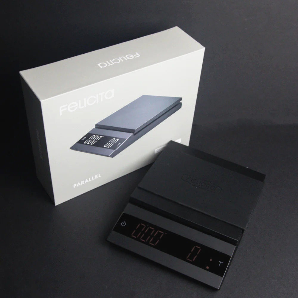 Весы Felicita Parallel с таймером для кофе, Bluetooth, 2-2000 г, точность 0.1 г, черные
