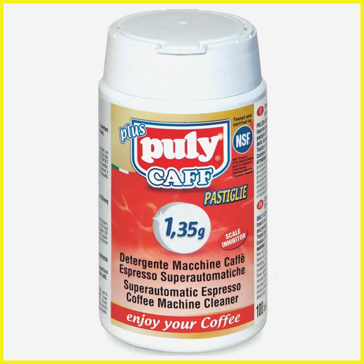 Таблетки для чищення кофемашини Puly Caff 100 шт по 1,35 г для видалення кавових олій