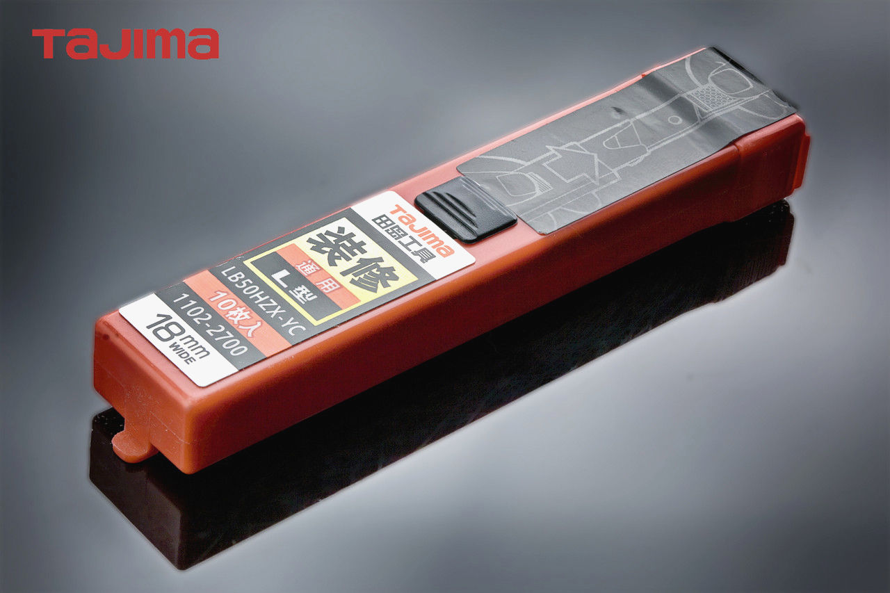 Лезвя TAJIMA 18 мм сегментні для канцелярського ножа, 10 шт, вуглецева сталь, гострі