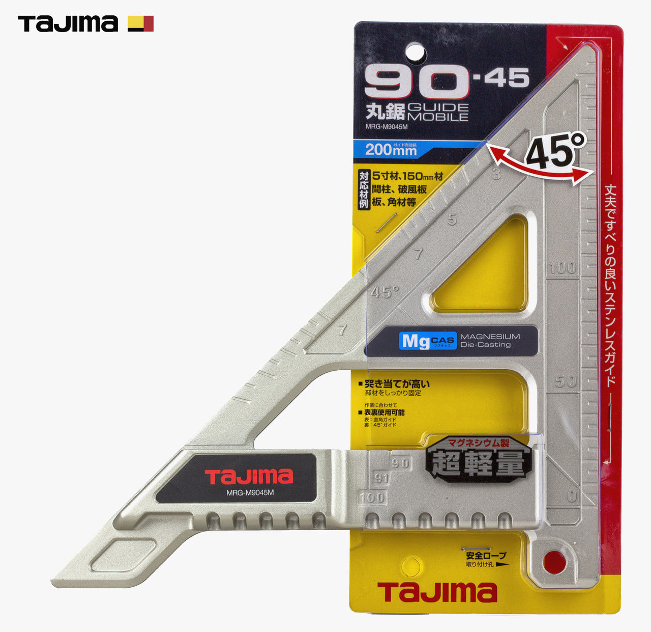 Угольник столярный TAJIMA MOBILE MRG-M9045M 238 х 239 мм из магниевого сплава